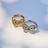 Jade Butterfly Ring