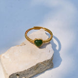 Jade Heart Ring