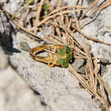 Green Petal Ring