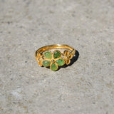 Green Petal Ring