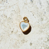 Mother of Pearl & Carnelian Heart Pendant