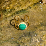 Malachite Loop Ring