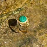 Malachite Loop Ring