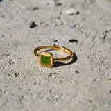 Green Square Ring