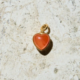 Mother of Pearl & Carnelian Heart Pendant