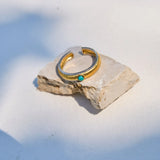 Turquoise Dot Band Ring