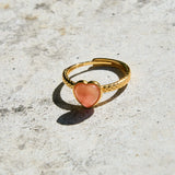 Peach Heart Ring