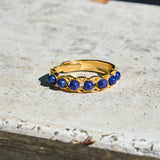Blue Bead Band Ring