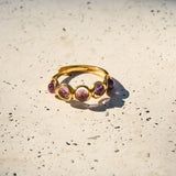 Amethyst Row Ring