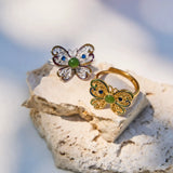 Jade Butterfly Ring