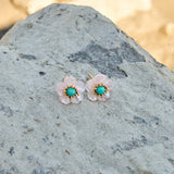 Rose Quartz & Turquoise Bloom
